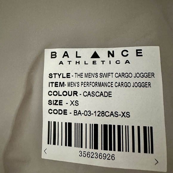 NWT Vitality Men’s Swift Cargo Pant Jogger With Pockets In Cascade Size XS - Picture 8 of 8